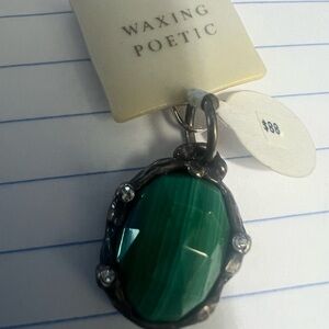 Waxing Poetic Malachite & Sterling silver  Pendant Necklace